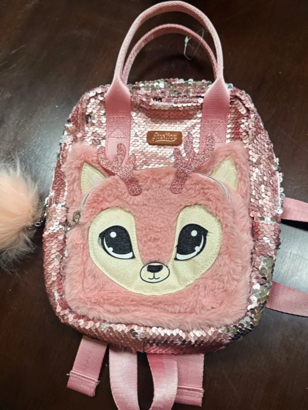 Kids Sequin Fox Mini Backpack and K Initial Mini Backpack